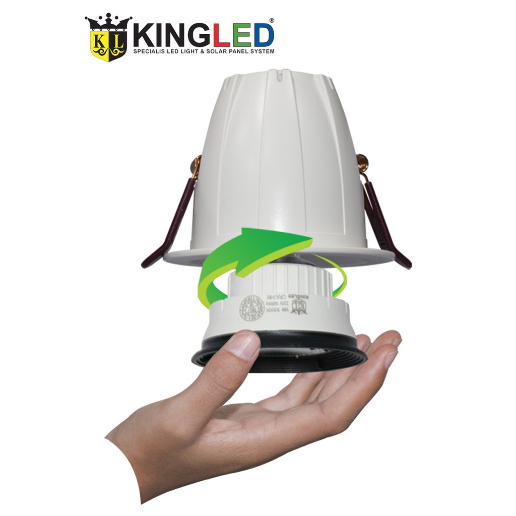 KINGLED Lampu Plafon LED 3 Color 7 Watt, 12 Watt, 18 Watt / Recessed DownLight LED