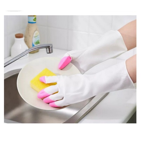 SARUNG TANGAN KARET CUCI PIRING PELINDUNG ANTI AIR SARUNG TANGAN LATEX RUBBER GLOVE [SWEETSPACE]