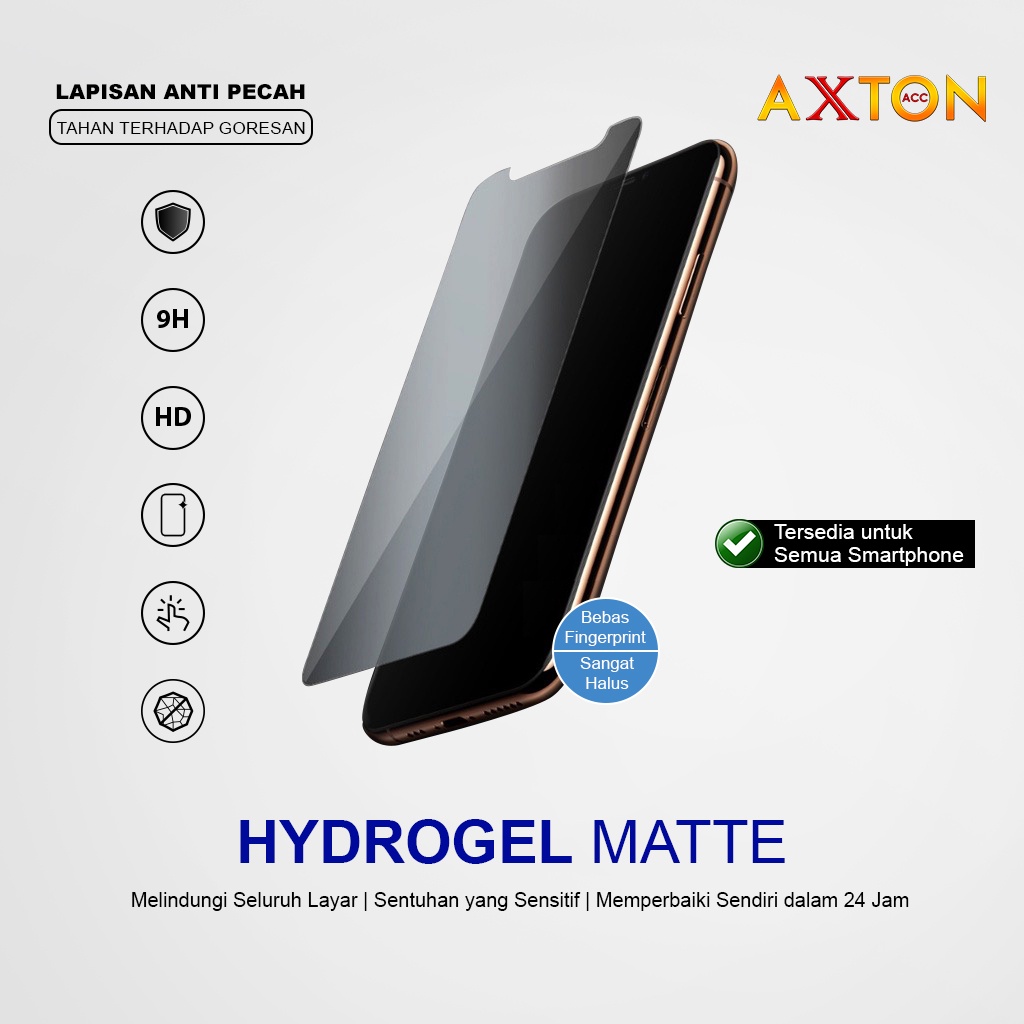 HYDROGEL SCREEN PROTECTOR ANTI GORES NOT TEMPERED GLASS FULL COVER ALL TYPE INFINIX IPHONE OPPO POCO REALME SAMSUNG VIVO XIAOMI LENGKAP