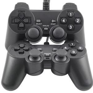 Gamepad Usb Double Getar Hitam / Stik PC Usb / Joystick PC Laptop Usb