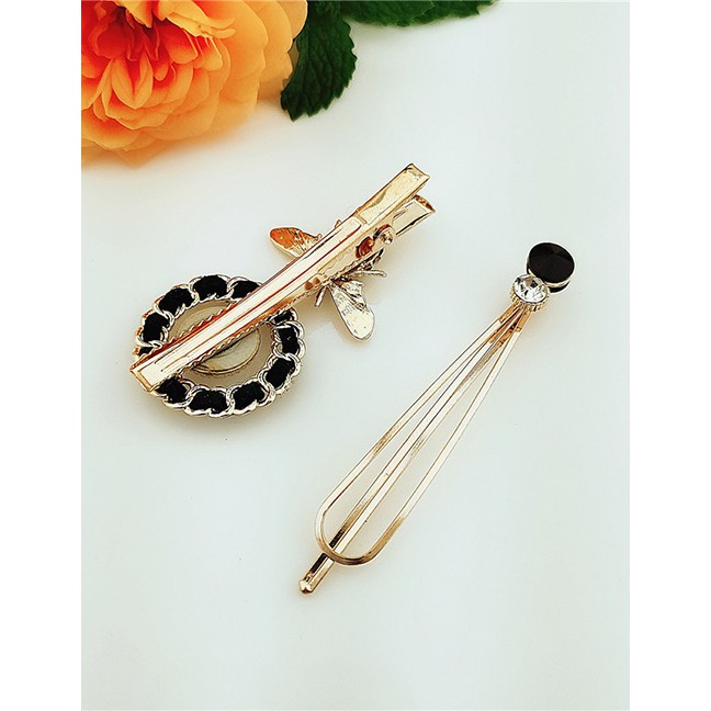 LRC Jepit Rambut Fashion Gold Insect Flower Hair Clip F62041