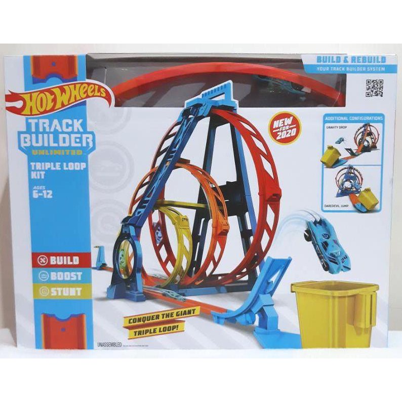 Jual HotWheels Track Builder Triple 