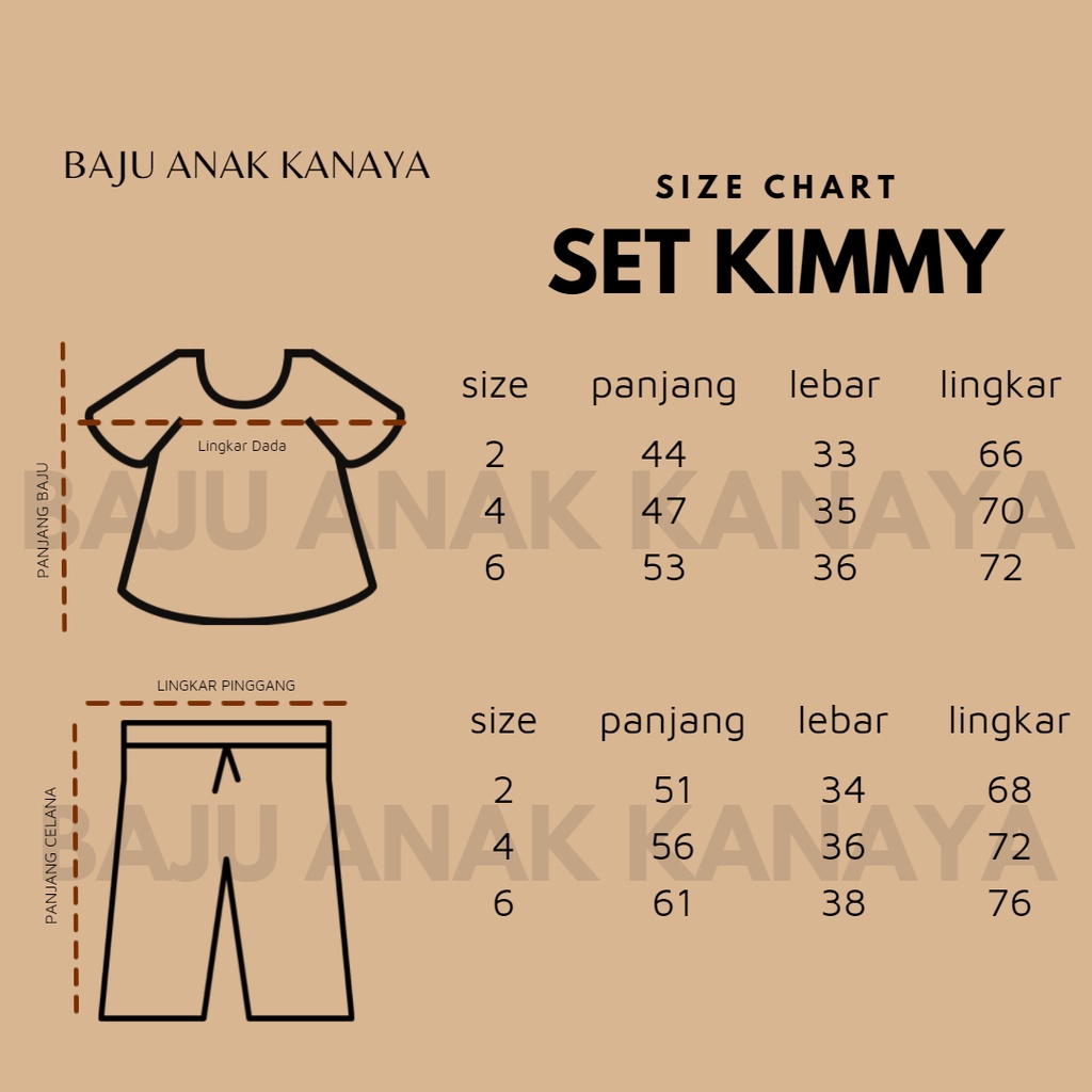 2-6 TH SETELAN ANAK PEREMPUAN KIMMY ONE SET ANAK RAYON  by BOBO KIDS