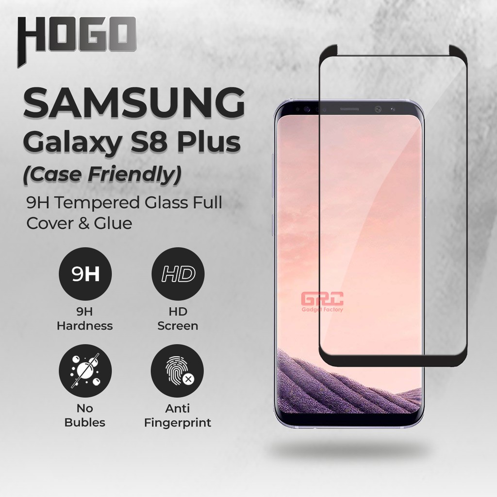 Tempered Glass HOGO 3D SAMSUNG Galaxy S8 Plus Case Friendly