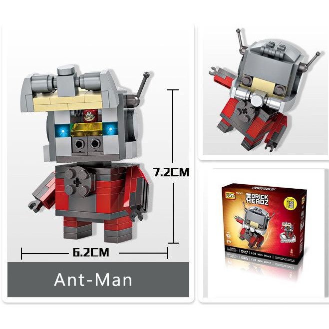 Mainan Action Figur ANT MAN | LOZ Mini Brick Headz | Lego Avenger Hero