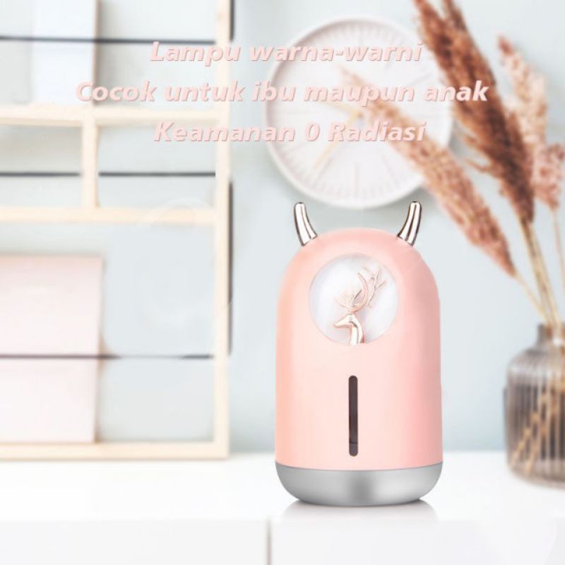 humidifier purifier 600ml bentuk rusa original pasar murah