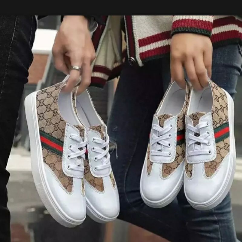 SNEAKERS MODEL GUCIII WANITA SEPATU KETS CEWEK GC CANVAS CASUAL SANTAI IMPORT