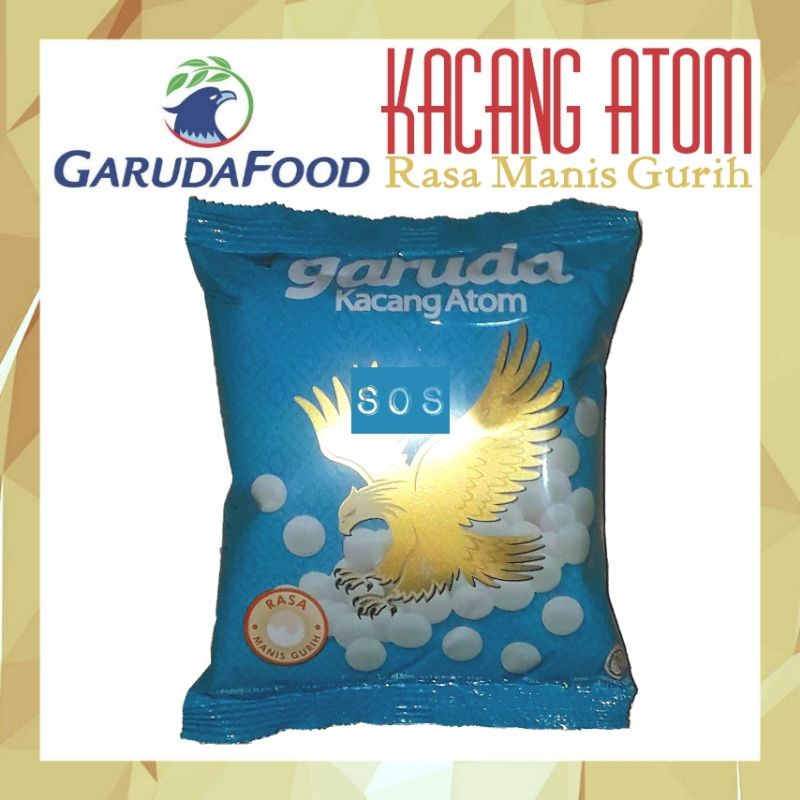 《OS3》 PRODUK BARU Garuda Kacang Atom Sukro rasa Manis Gurih 15 gram