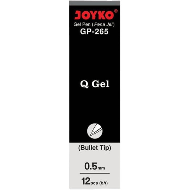 

RB Pulpen Joyko Gel Cetek Q Gel G P-265 (1pak -12pcs)