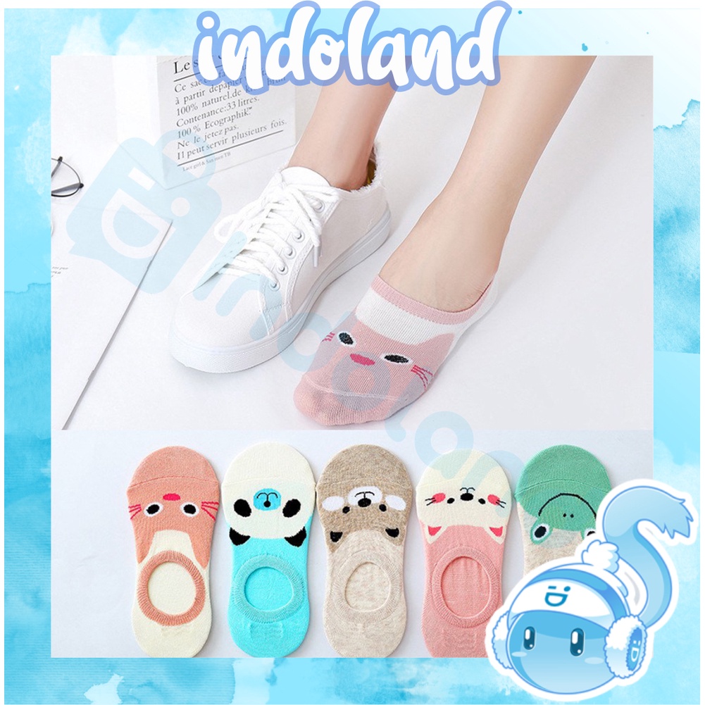 ☀INDOLAND☀  Kaos Kaki Socks Wanita Karakter Motif Cute Lucu Unik Import KK020