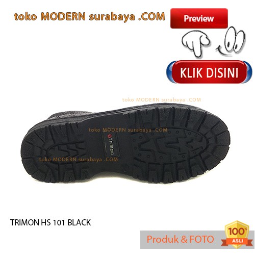 TRIMON HS 101 BLACK sepatu pria safety slip on casual