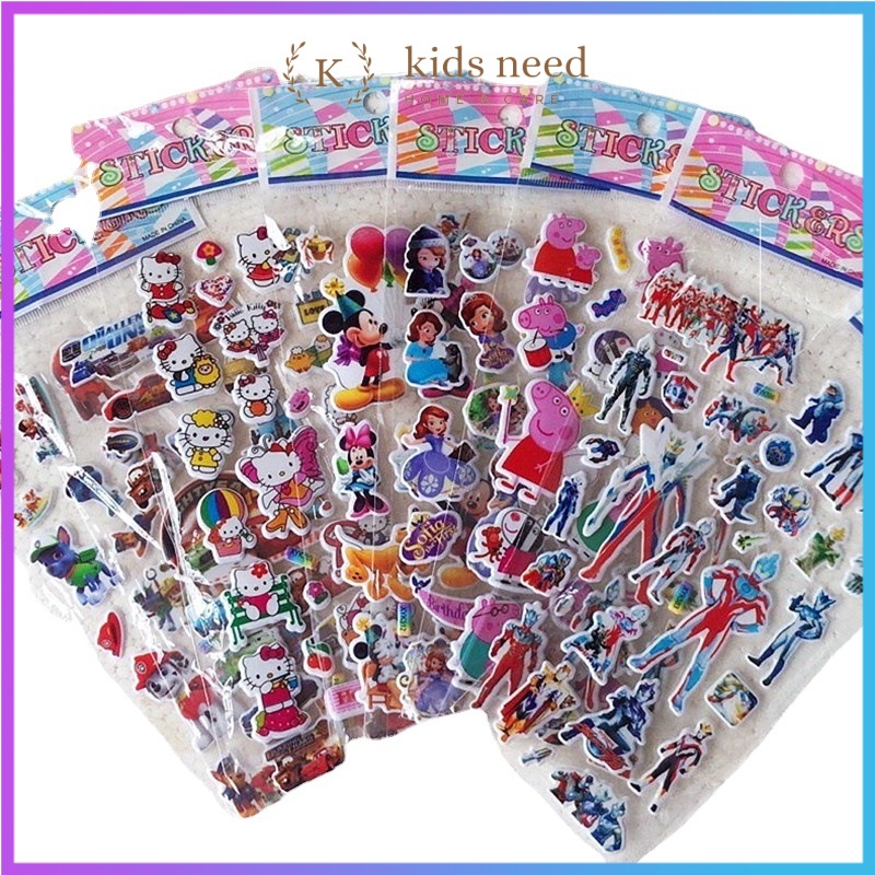 

Stiker Timbul Random/Stiker Karakter / Stiker Anak / Stiker Mainan Tempel