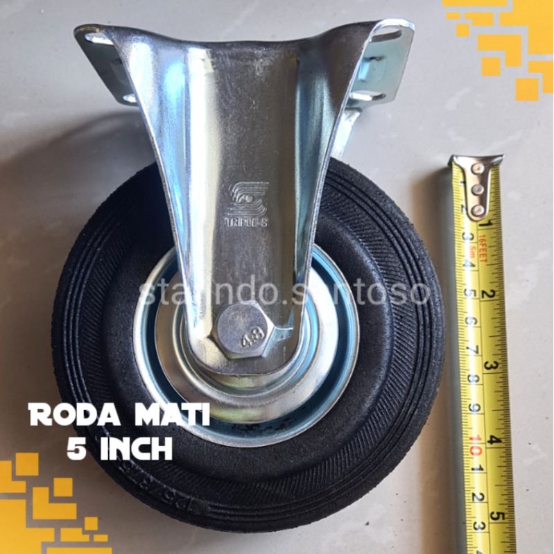 RODA MATI 3 5 inch karet etalase lemari gerobak meja rak troly serbaguna