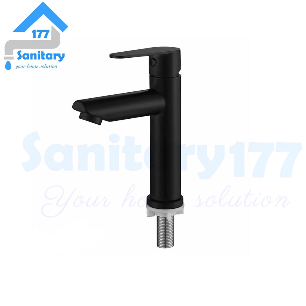 Keran air Wastafel Stainless 304 Hitam minimalis 6001H/13A-Kran air washtafel stenlis sink cuci tangan faucet basin Black stenlis