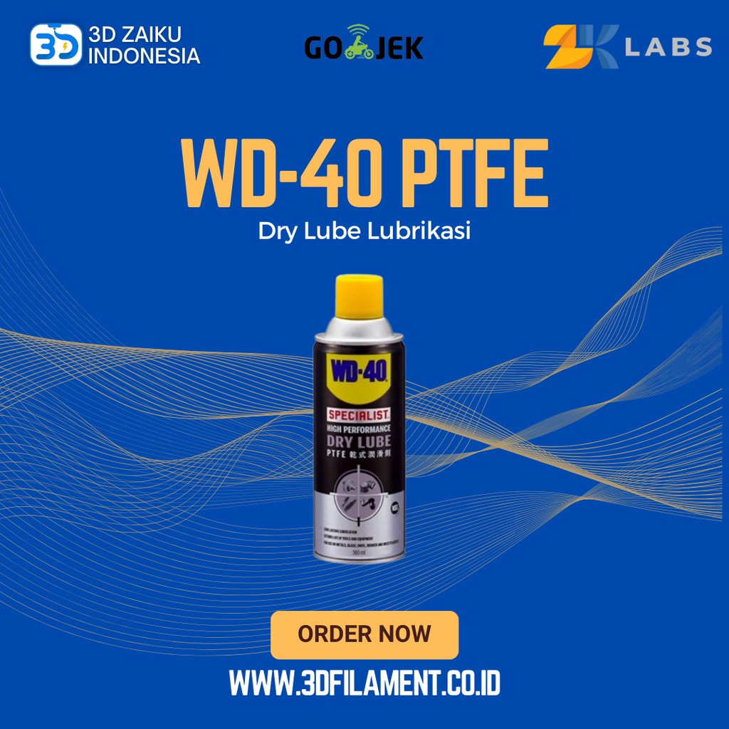 Original WD-40 PTFE Dry Lube Lubrikasi Mesin 3D Printer CNC CO2 Laser