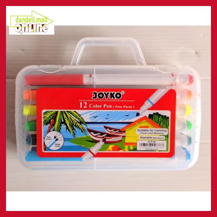 

U8Tyrt67- Spidol Joyko Color Pen Clp-04 12 Warna | Spidol Warna | Pena Warna E3Yrf797-