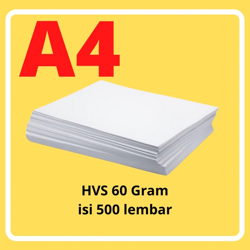 

HVS 60 Gram A4/ F4/ A3/ DF isi 500 lembar