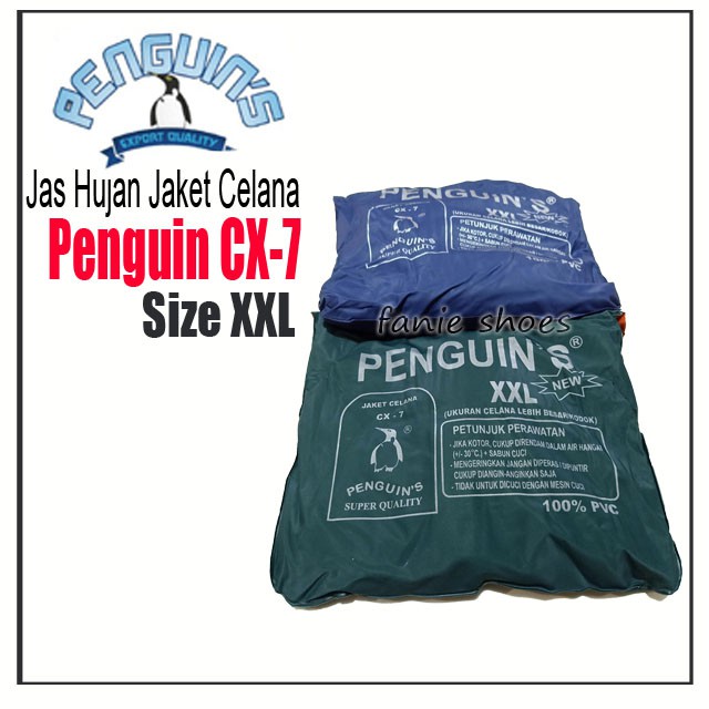 Jas Hujan Penguin's CX-7 XXL / Jas Hujan Jaket Celana / Jas Hujan PVC / Jas Hujan Tebal