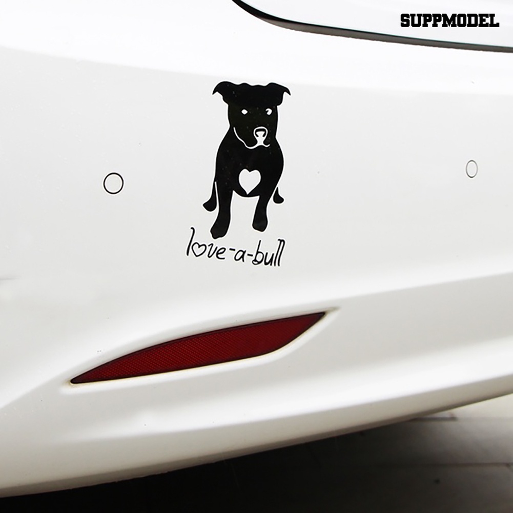 Stiker Reflektif Motif Anjing Bulldog Untuk Dekorasi Mobil / Laptop