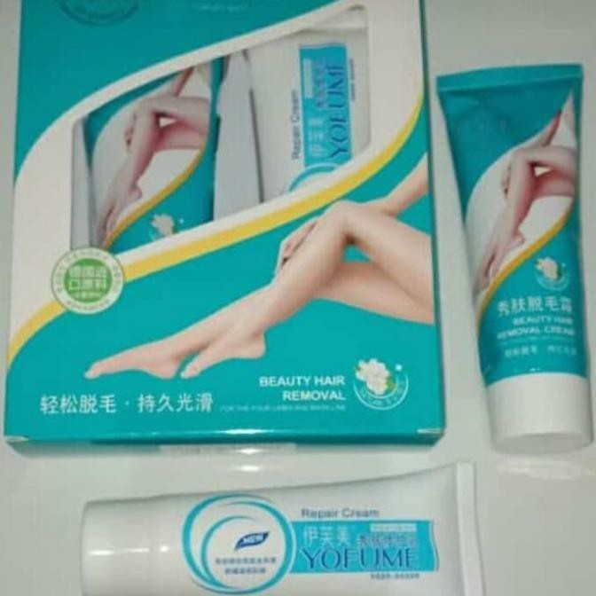 Obat Krim Perontok Bulu Rambut Kumis Jenggot Yofume Cream Original