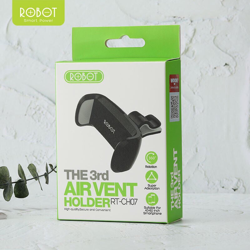 ROBOT RT-CH07 Car Air Vent Stand Holder Handphone Smartphone Android iPhone - Garansi Resmi 1 Tahun