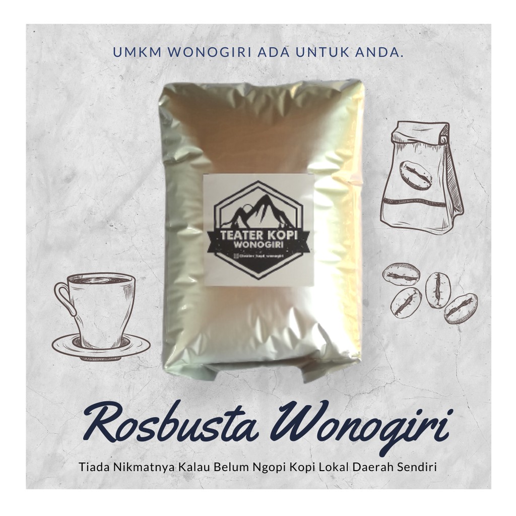 

Kopi Robusta 1 kg - KOPIWO - Kopi Bubuk - Kopi Wonogiri - Kopi Brenggolo - Yuk Bantu UMKM Lokal