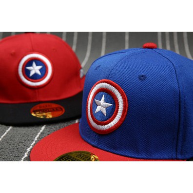 Topi Baseball Motif Captain America Bahan Katun Gaya Hip Hop Untuk Anak Laki-Laki Dan Perempuan