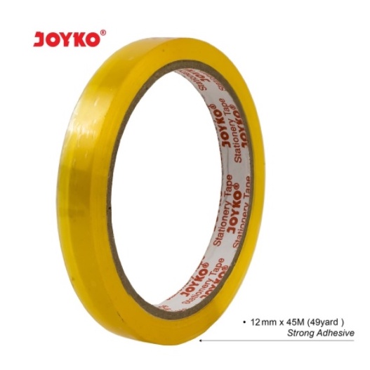 

STATIONERY TAPE JOYKO 12 MM / Isolasi Joyko 12 MM 1/2" INCH x 45 M Meter