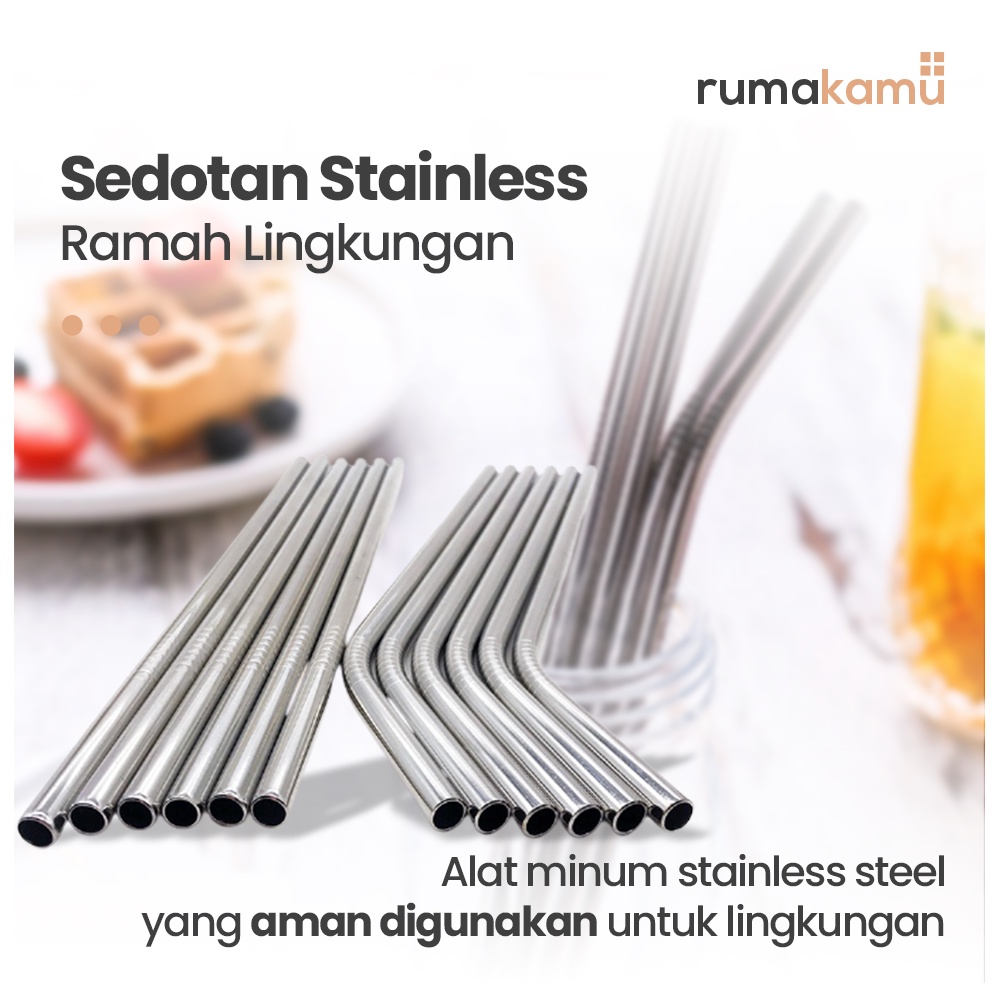 Sedotan Stainless Steel Alat Minum Ramah Lingkungan