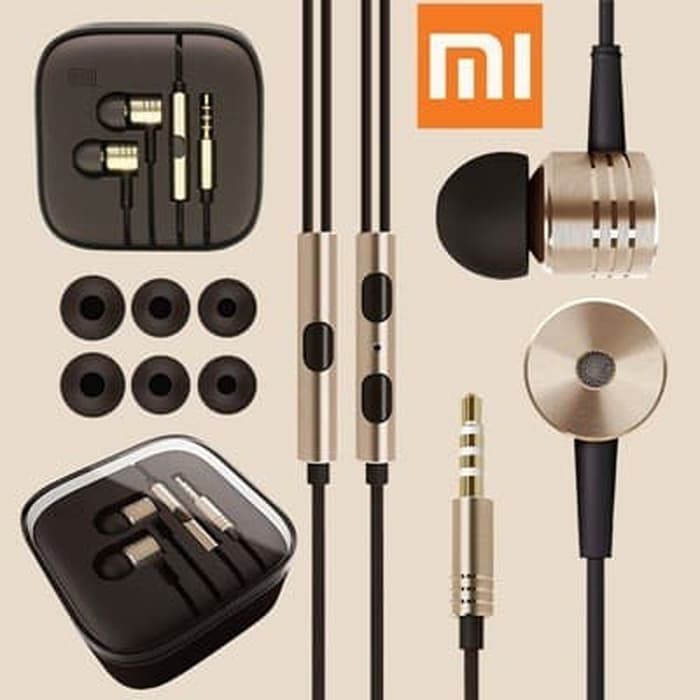 Stereo Headset XiaoMi Piston 2 Original OEM Hitam Handsfree Earphone Ori