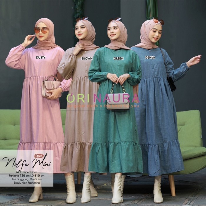 TERBARU       Ndaluasrep - NOLFA MINI DRESS WANITA MUSLIM "BEST SELLER" ORIGINAL