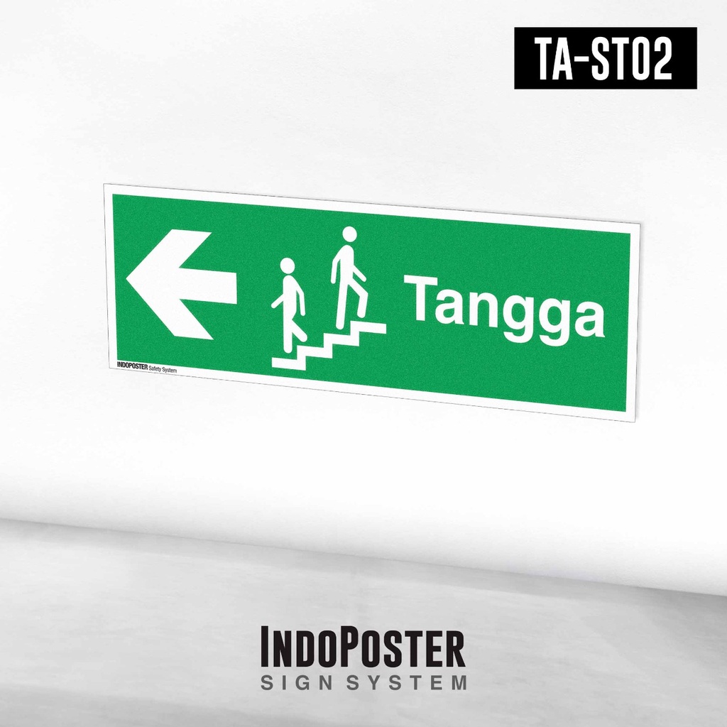 

Stiker Label K3 Safety Gedung Pabrik Rumah Sakit Evakuasi Darurat Tanda Petunjuk Arah Tangga ISO 7010