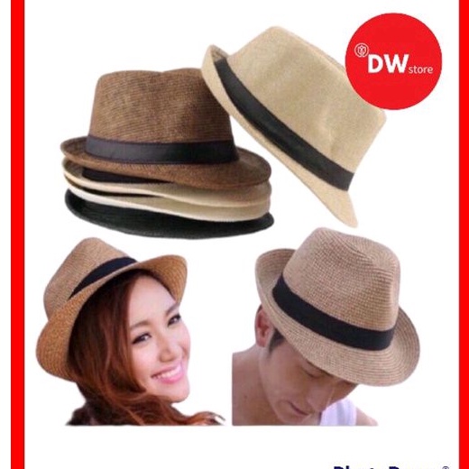 TOPI FEDORA PANAMA,TOPI PANTAI PRIA