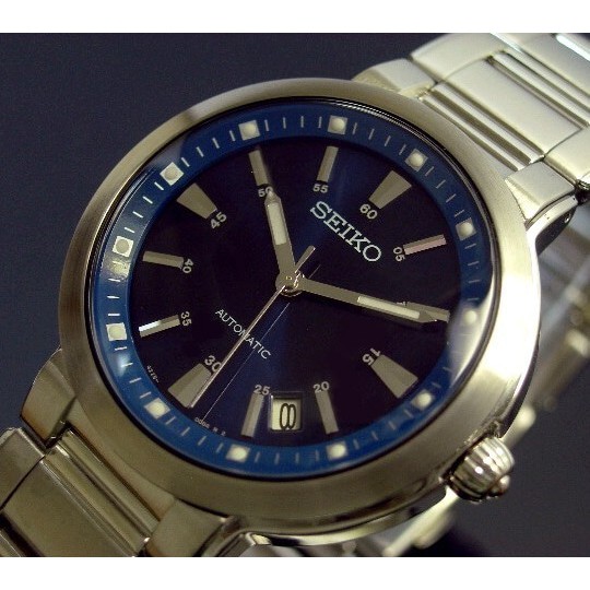 Seiko Mens SNH013K1 Automatic Navy Blue Dial Jam Tangan Pria SNH013