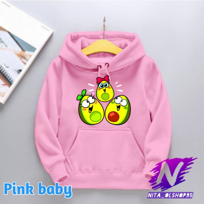hoodie avocado animasi Hoodie anak lucu animasi kartun