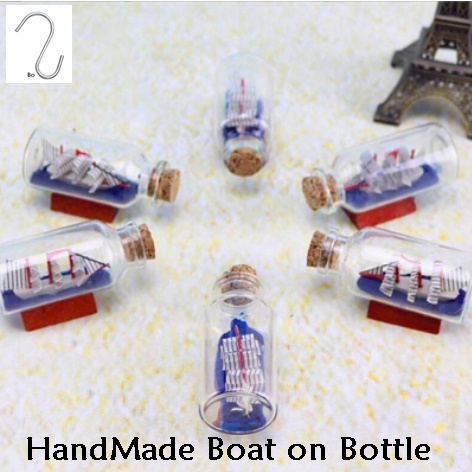 Miniatur HomeMade Boat On Bottle Hiasan Pajangan Kado Unik