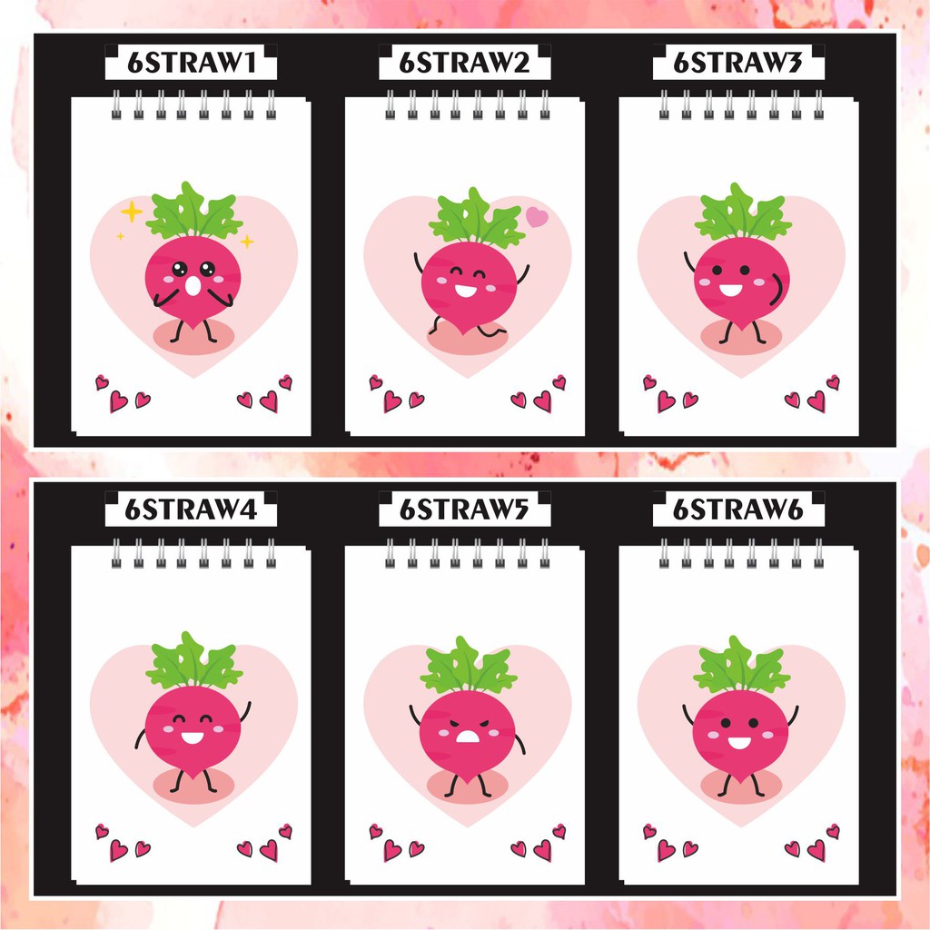 

Notebook A6 / Ring Note Cute Strawberry Spiral Murah Lucu