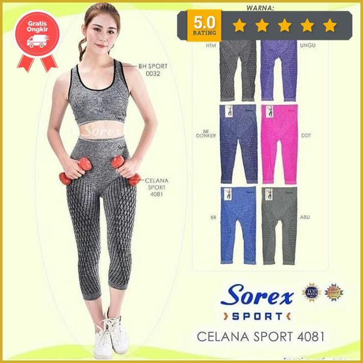 Celana Pendek Legging Sport Olahraga Gym Fitness Yoga Sorex 4081 - Biru Paling Murah