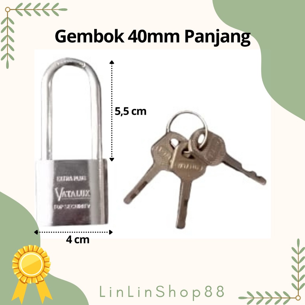 Gembok Pagar Gembok 40mm 40 mm Gembok Panjang Okawa Top Security Lock