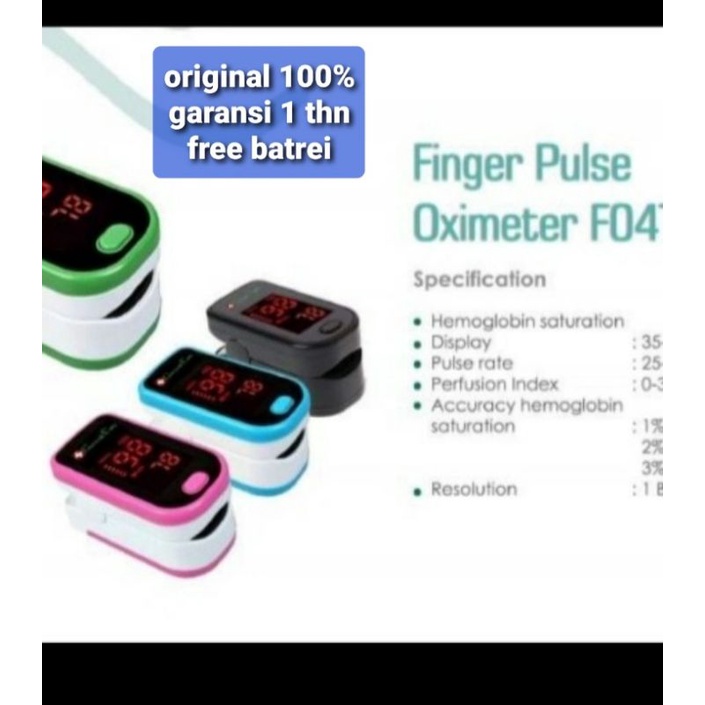 Oxymeter fingertip/finger pulse oxymeter/pulse oximeter General Care F04T original murah