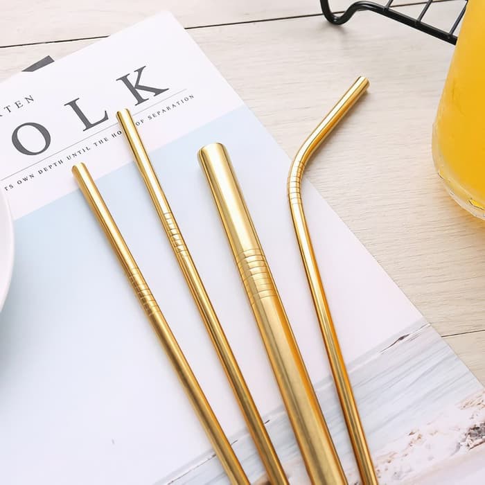  SEDOTAN BESI  STAINLESS STRAW STEEL ANTI KARAT SEDOTAN  