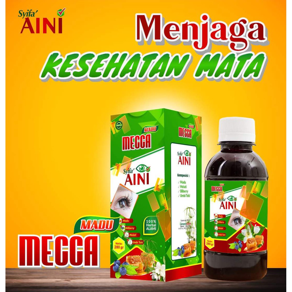 Madu Mecca Syifa AINI | Madu Kesehatan Mata 100% Herbal Alami 280gr