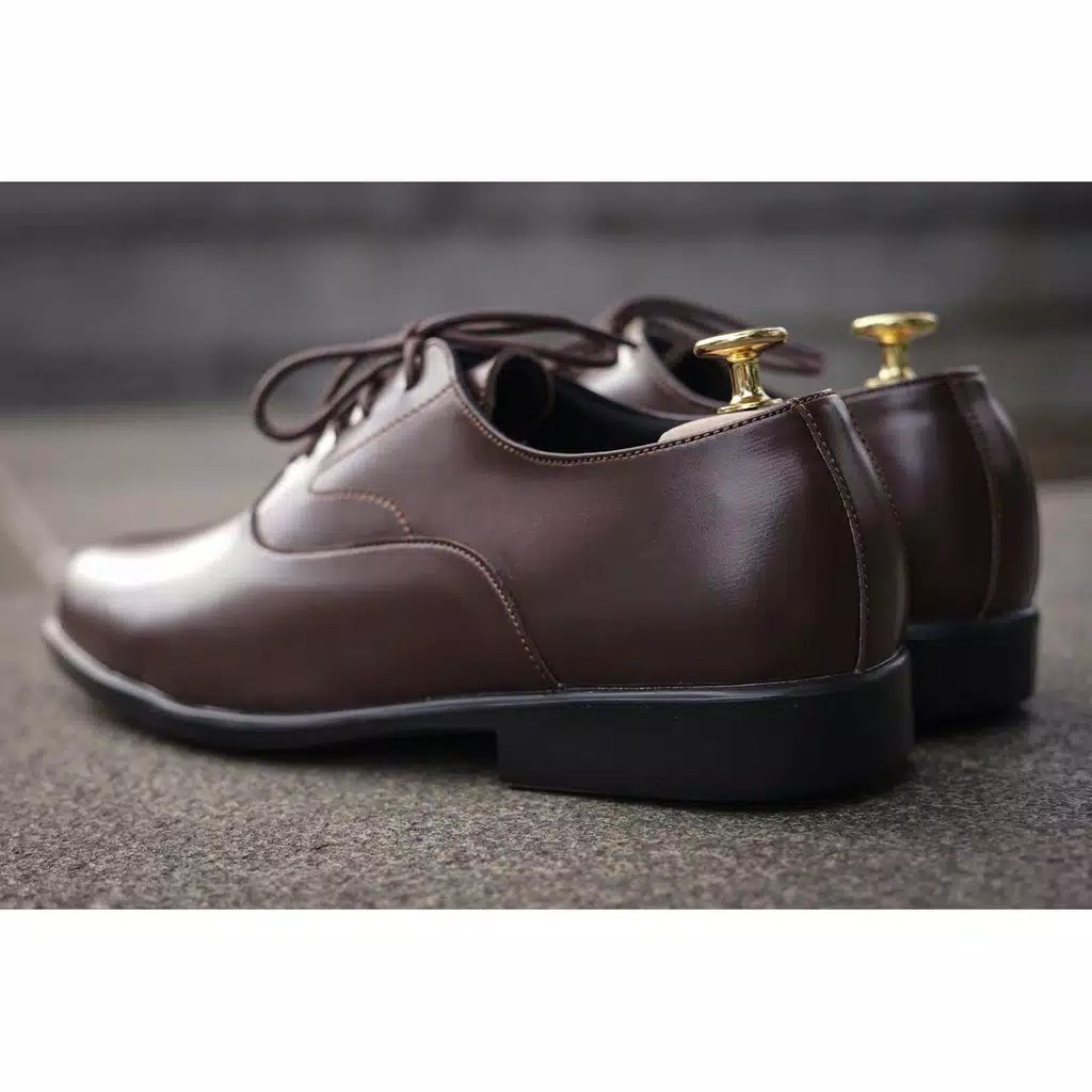 Oxford Brown | Sepatu Pantofel Formal Kasual Kerja Kuliah Pria Cowok Men Ori Lokal | FORIND x Worka