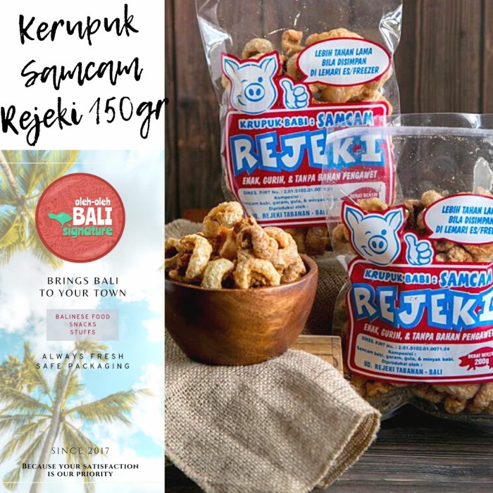 

✨COD✨ Kerupuk Babi Samcam Rejeki Besar (200gr) - PROTOLAN 150gr