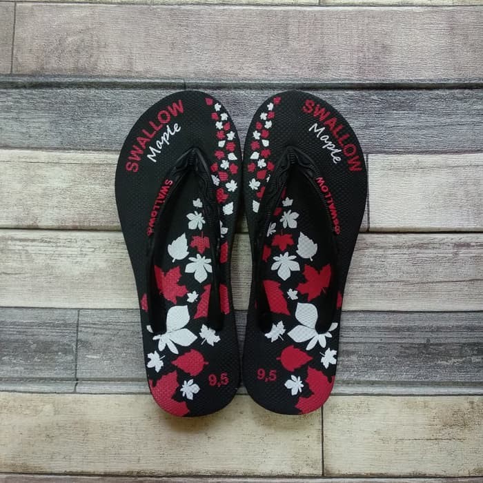 SANDAL JEPIT SWALLOW MAPLE  Motif Sakura wanita nyaman anti slip  sendal jepit wanita sandal jepit w