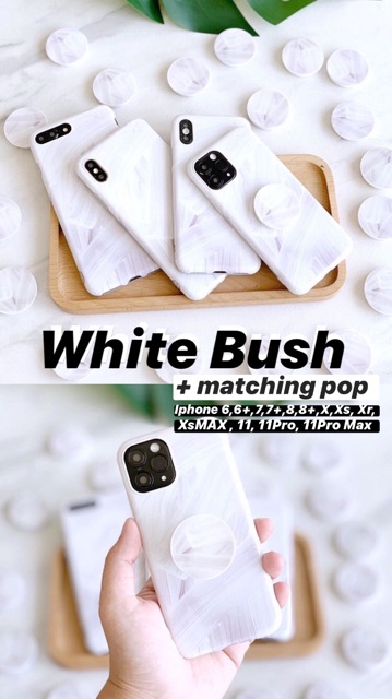 White Bush Iphone Case Iphone 6 6s 6s+ 6+ 7 7+ 8 8+ X Xs Xr XsMAX 11 11pro 11 pro max 8plus 7 plus