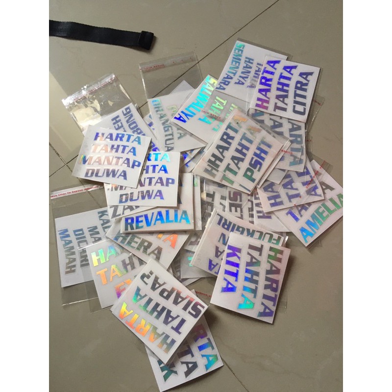 

stiker hologram harta tahta , costum juga bisa