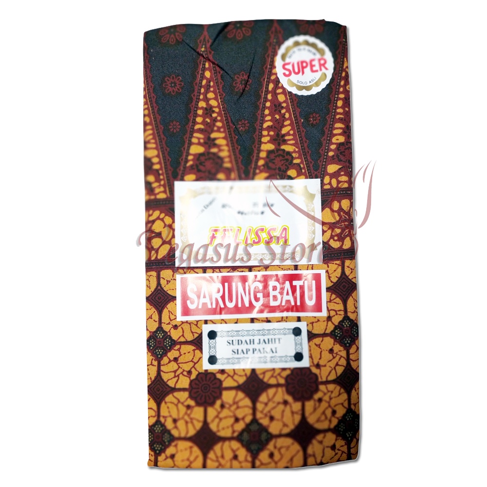 Sarung Ibu Melahirkan Sarung Murah Batu Jarik Felissa Coklat Solo 1Pcs-Kain Sarung Wanita Sambung Santai Serbaguna Batik Halus-Vegasus Store(COD)