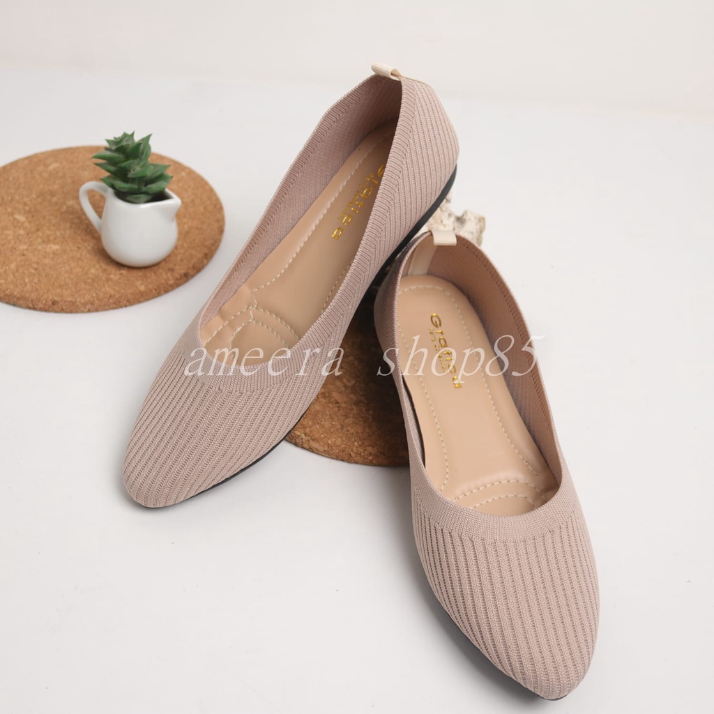 Gratica - Sepatu Wanita Flat shoes Rajut IMPORT AM072 - NEW ameera