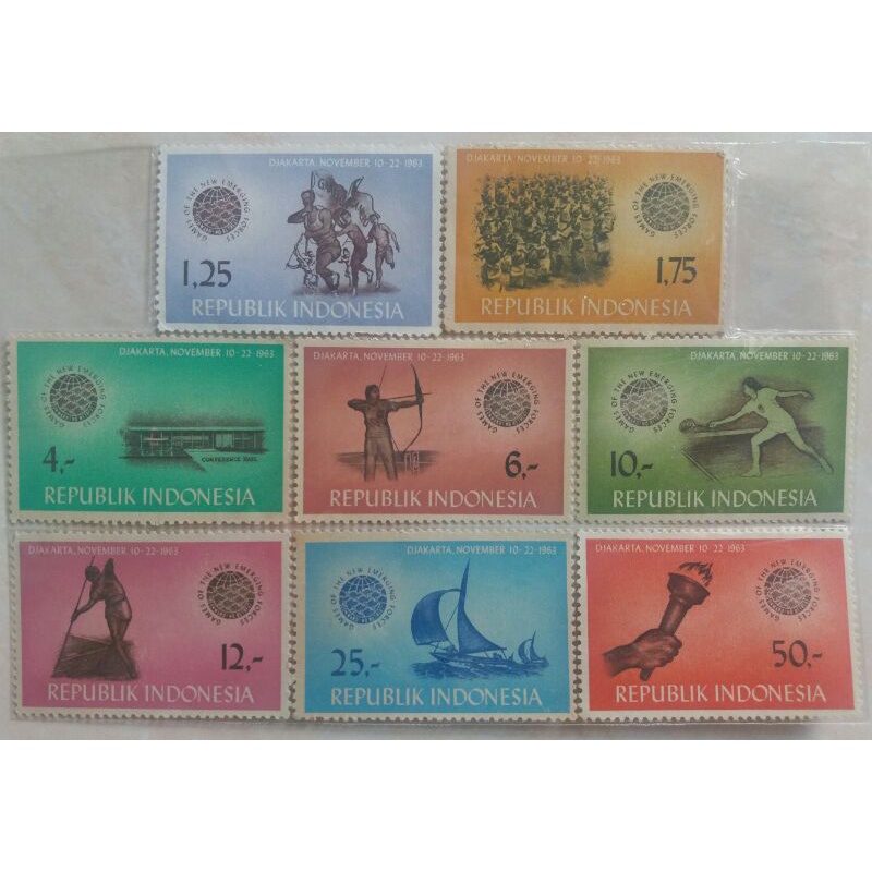 

Perangko GANEFO Tahun 1963 Set Lengkap 8pcs Mint